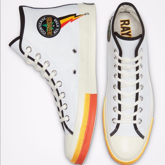 Roswell Rayguns White Leather Chuck 70 Converse - Picture 4 of 8